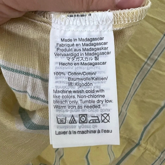 Madewell • Drawstring-Waist Shirt in Atlantic Stripe - Picture 7 of 10